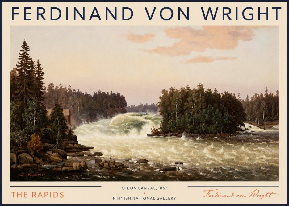 Ferdinand von Wright The Rapids No4 - Poster