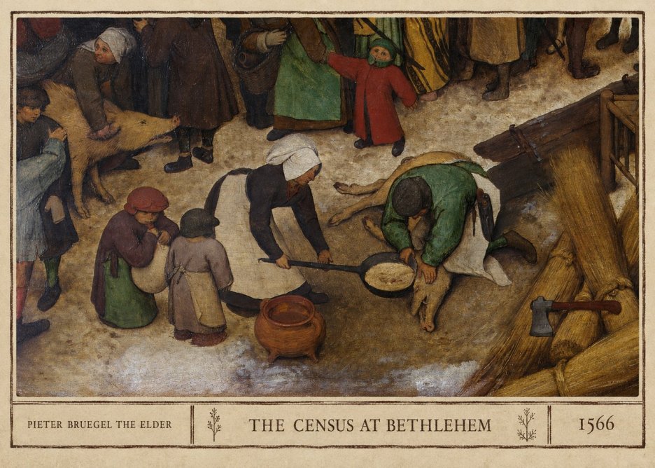 Pieter Bruegel The Census at Bethlehem VI No3 - Poster