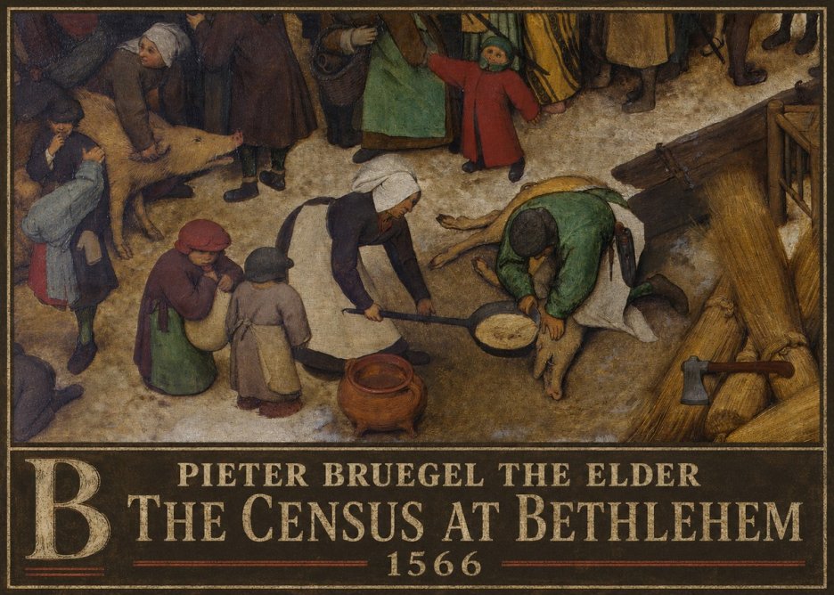 Pieter Bruegel The Census at Bethlehem VI No4 - Poster