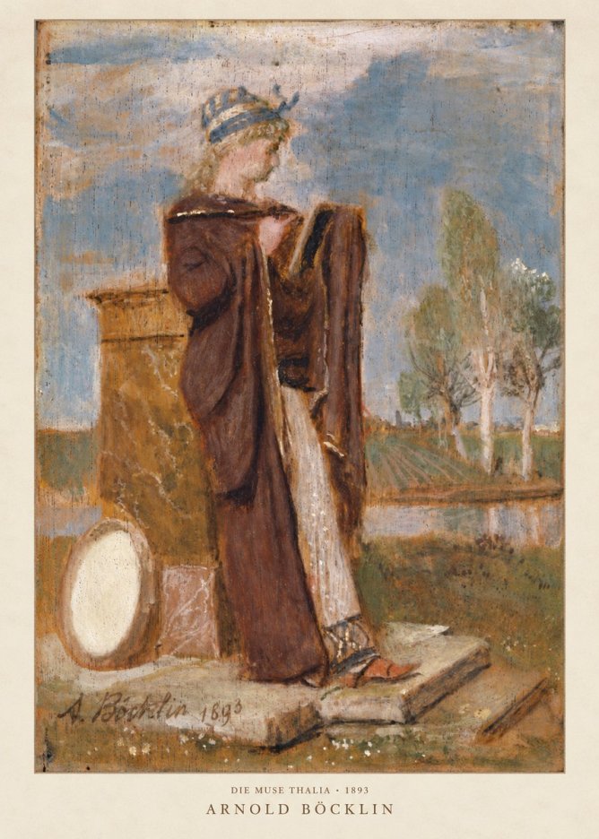 Arnold Böcklin Die Muse Thalia II No2 - Poster
