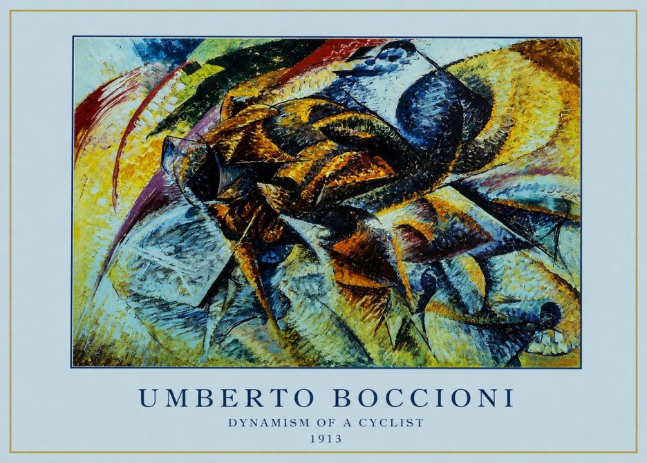 Umberto Boccioni Dynamism of a Cyclist II No4 - Poster