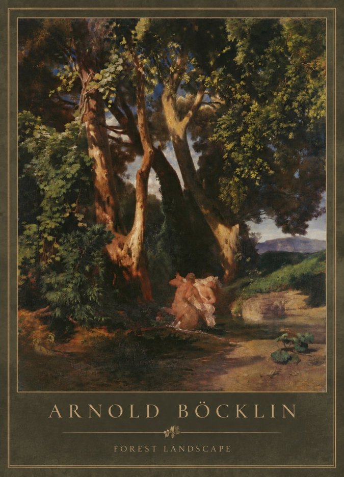 Arnold Böcklin Forest Landscape No6 - Poster