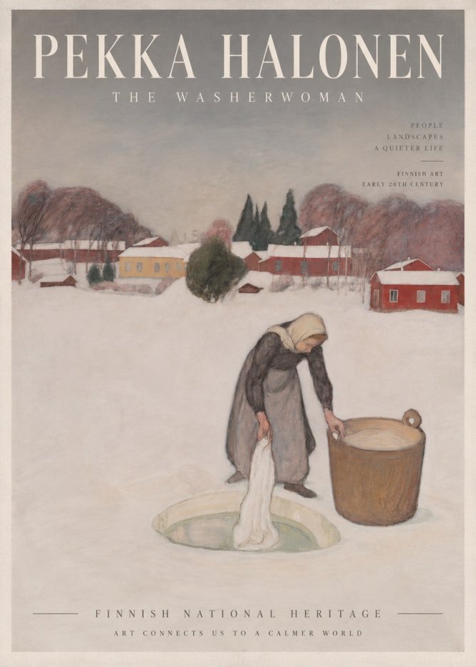 Pekka Halonen The Washerwoman No3 - Poster