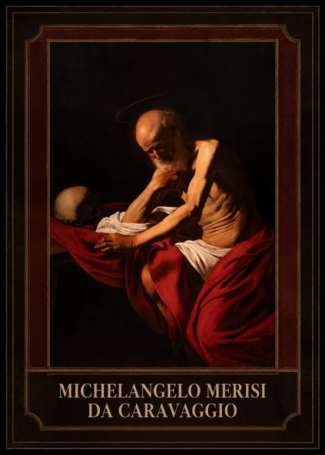 Michelangelo Merisi da Caravaggio Saint Jerome in Meditation II No1 - Poster