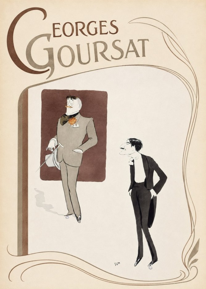 Georges Goursat High Society Caricature No2 - Poster
