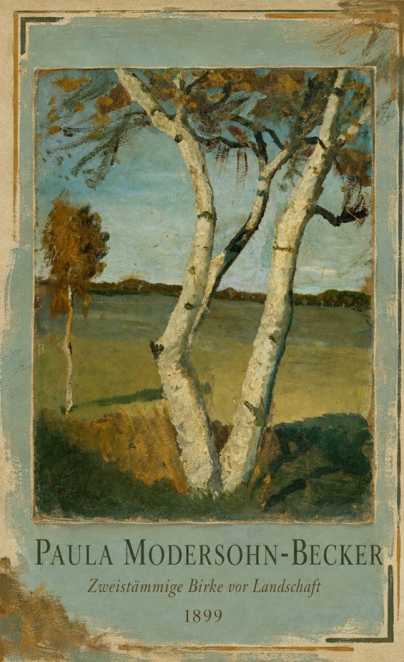 Paula Modersohn-Becker Zweistämmige Birke Vor Landschaft No1 - Poster