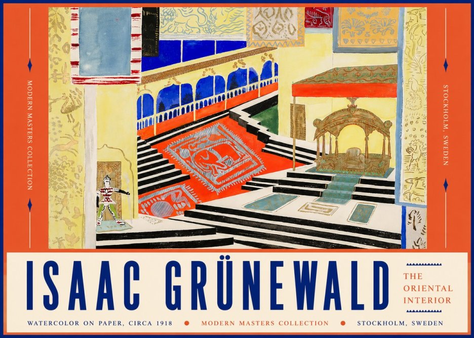 Isaac Grünewald The Oriental Interior No4 - Poster