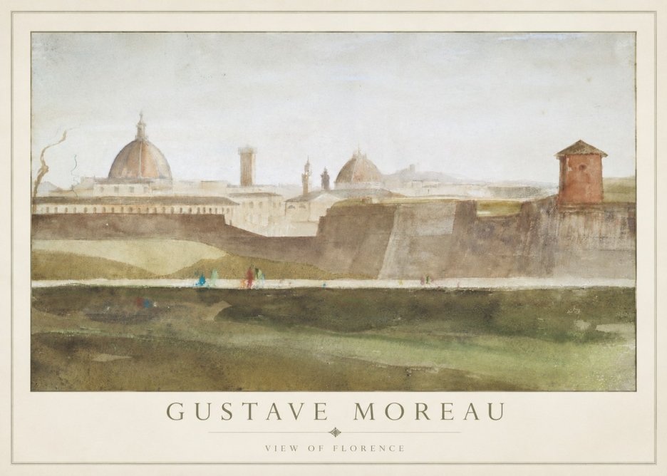 Gustave Moreau View of Florence No3 - Poster