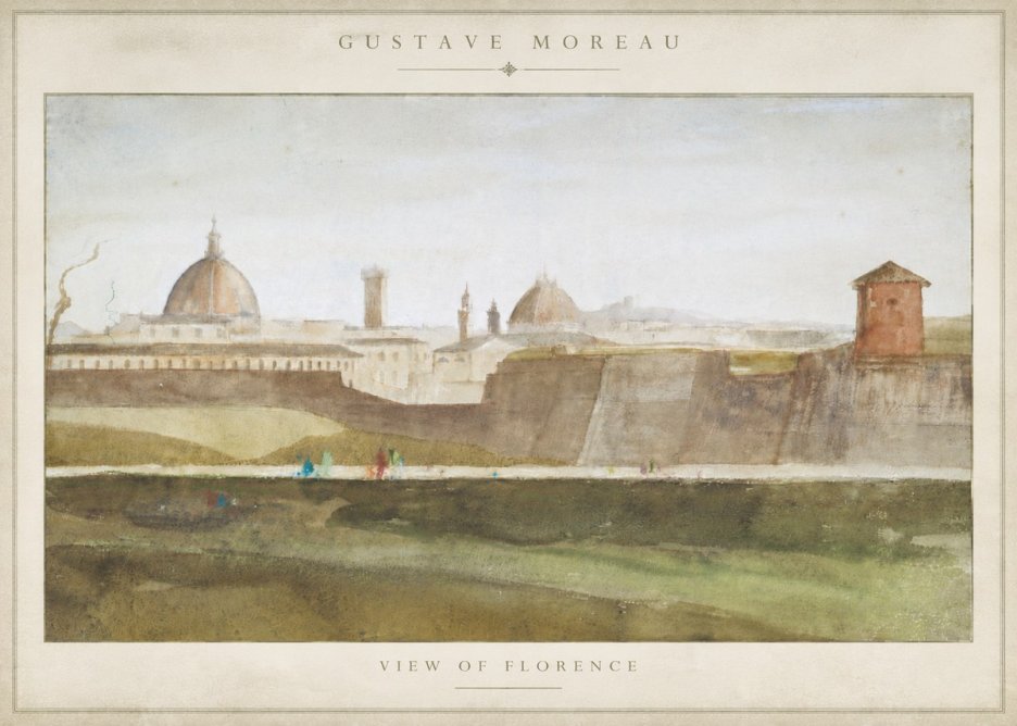 Gustave Moreau View of Florence No5 - Poster