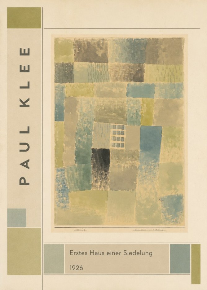 Paul Klee Erstes Haus Einer Siedelung No2 - Poster