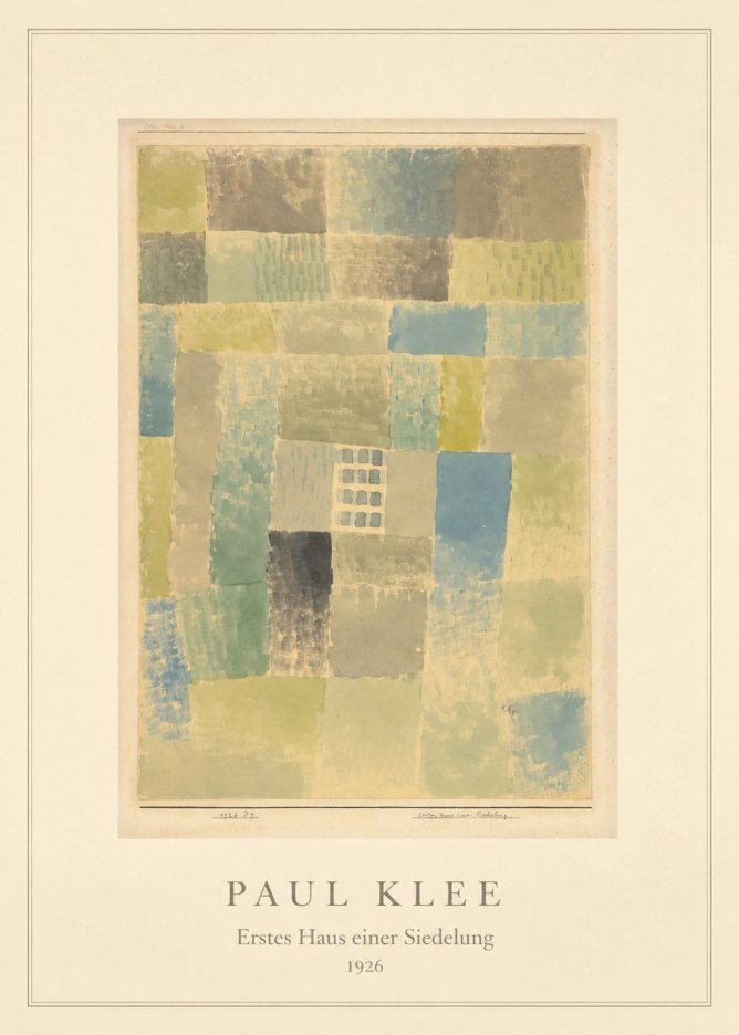 Paul Klee Erstes Haus Einer Siedelung No4 - Poster