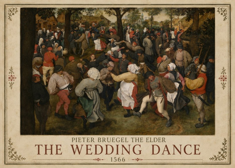 Pieter Bruegel The Wedding Dance II No1 - Poster