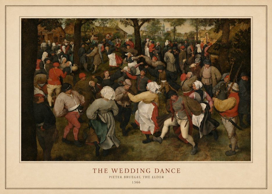 Pieter Bruegel The Wedding Dance II No4 - Poster