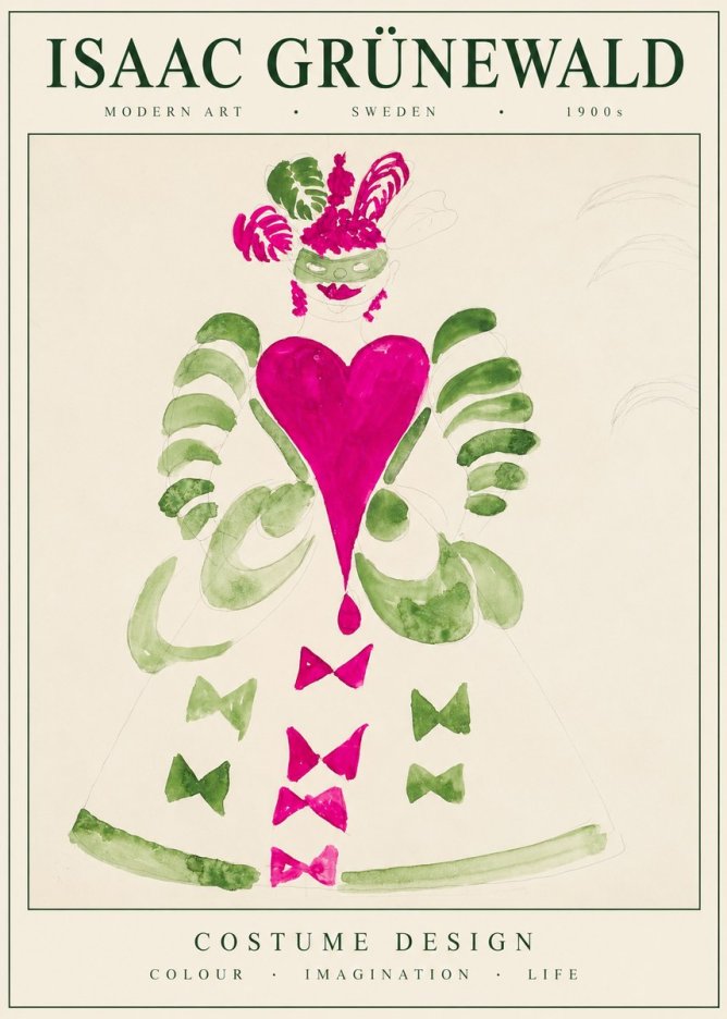 Isaac Grünewald Costume Design XVI No1 - Poster