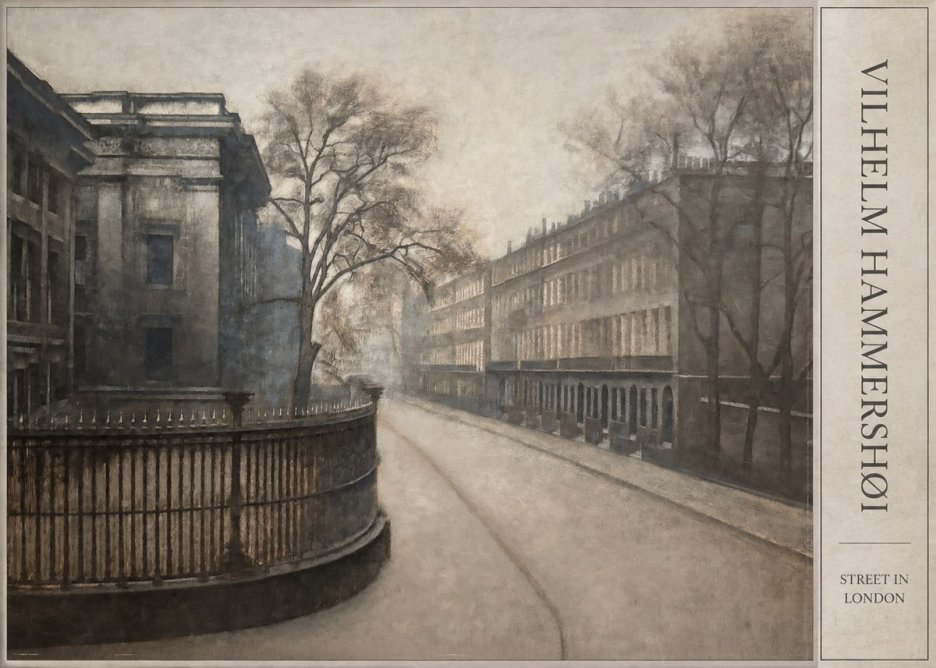 Vilhelm Hammershøi Street in London No6 - Poster