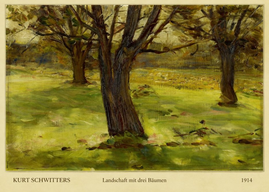 Kurt Schwitters Landschaft Mit Drei Bäumen No6 - Poster