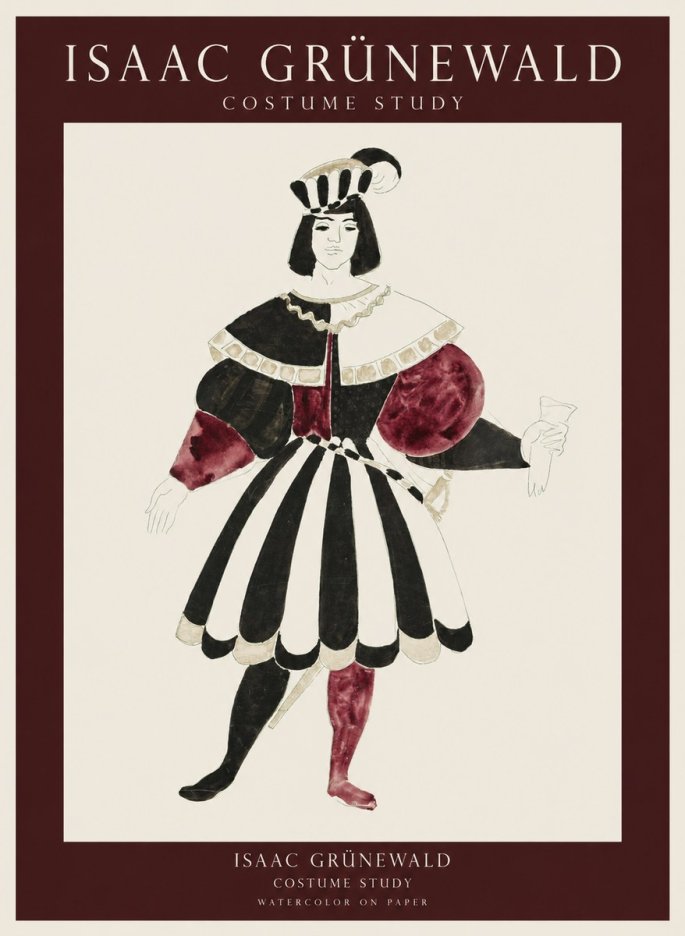 Isaac Grünewald Costume Study VIII No1 - Poster