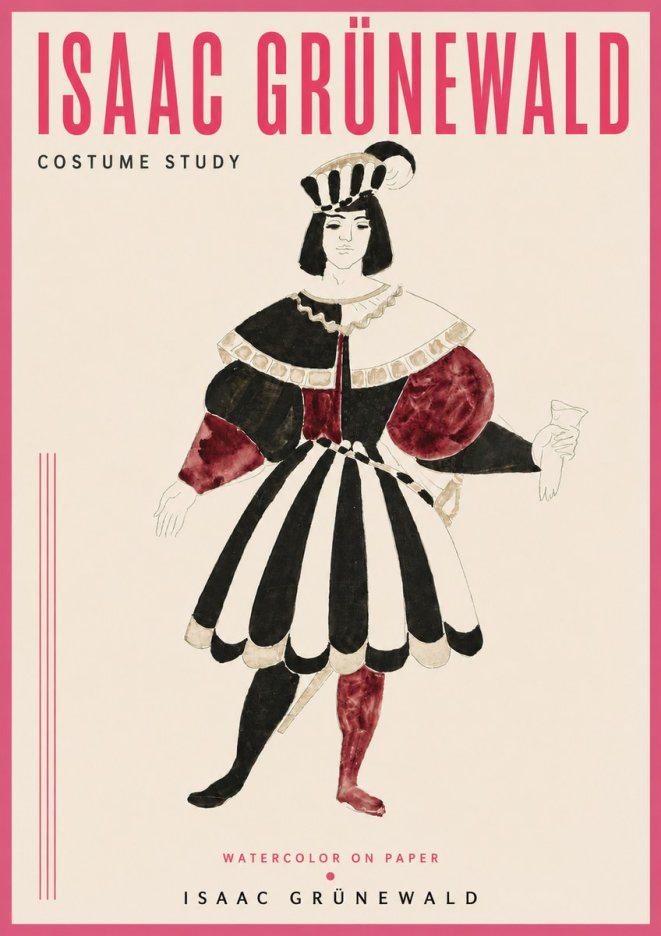 Isaac Grünewald Costume Study VIII No4 - Poster