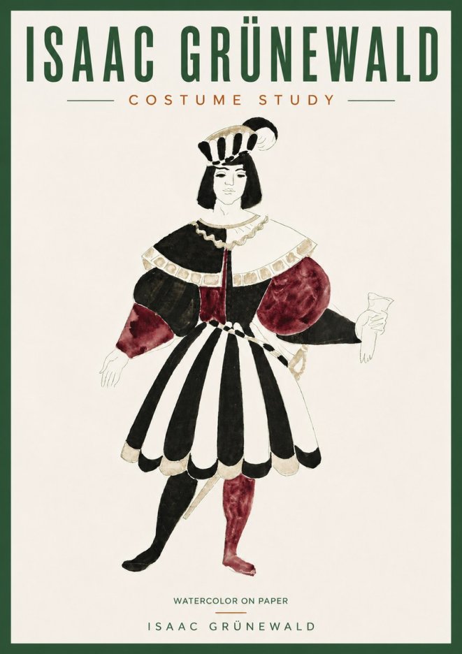 Isaac Grünewald Costume Study VIII No6 - Poster