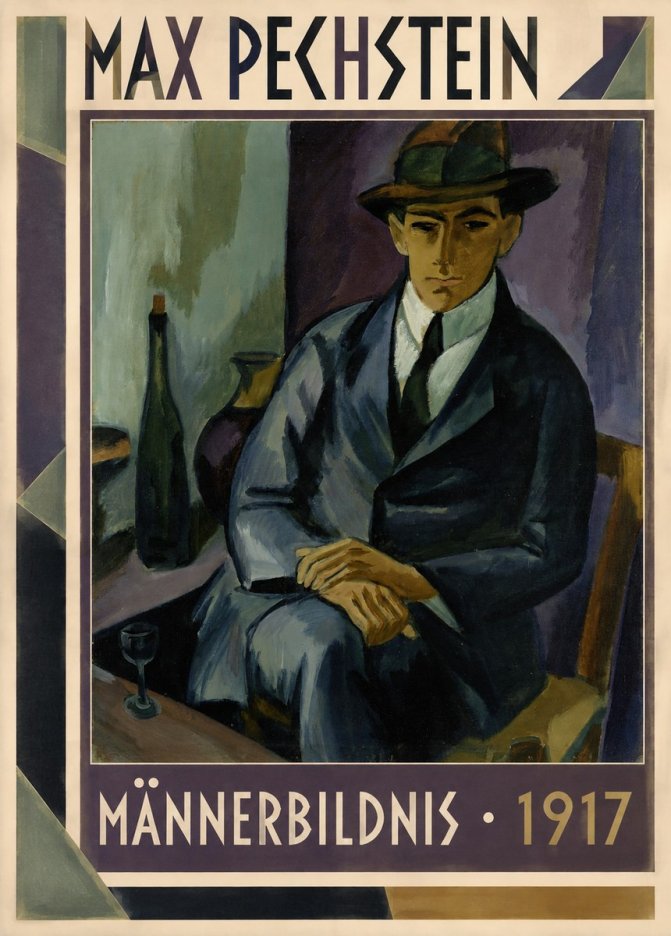 Max Pechstein Männerbildnis • 1917 No1 - Poster