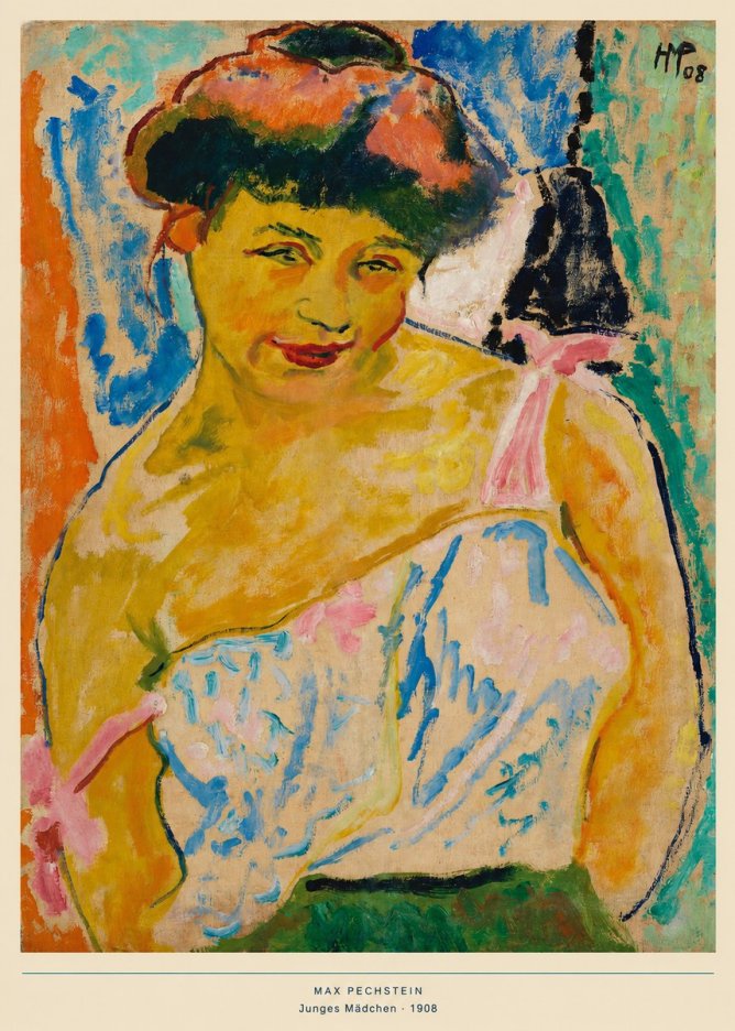 Max Pechstein Junges Mädchen No6 - Poster