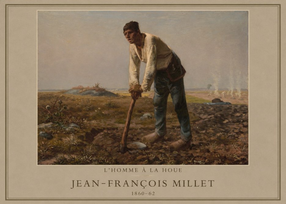 Jean-François Millet L'homme À La Houe No1 - Poster