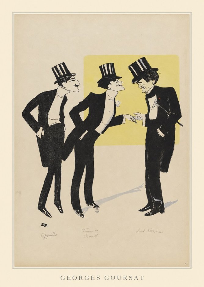 Georges Goursat Capiello, Fraxin De Crouset, Poul Hervieu No5 - Poster