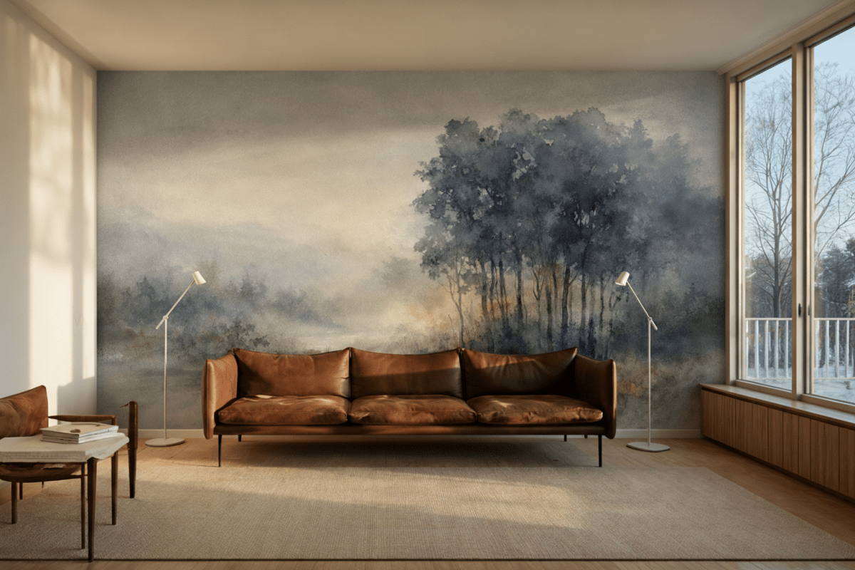 Misty Grove Reflections