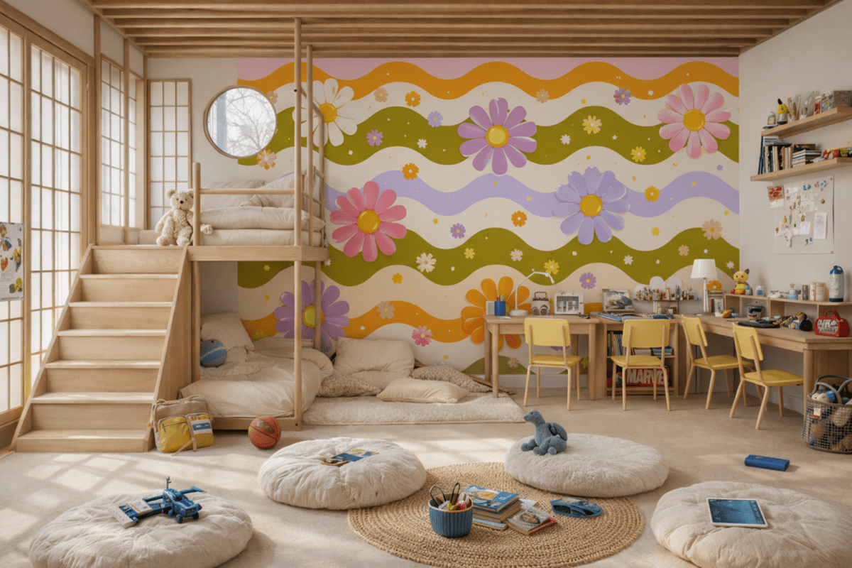 Whimsical Blossom Waves