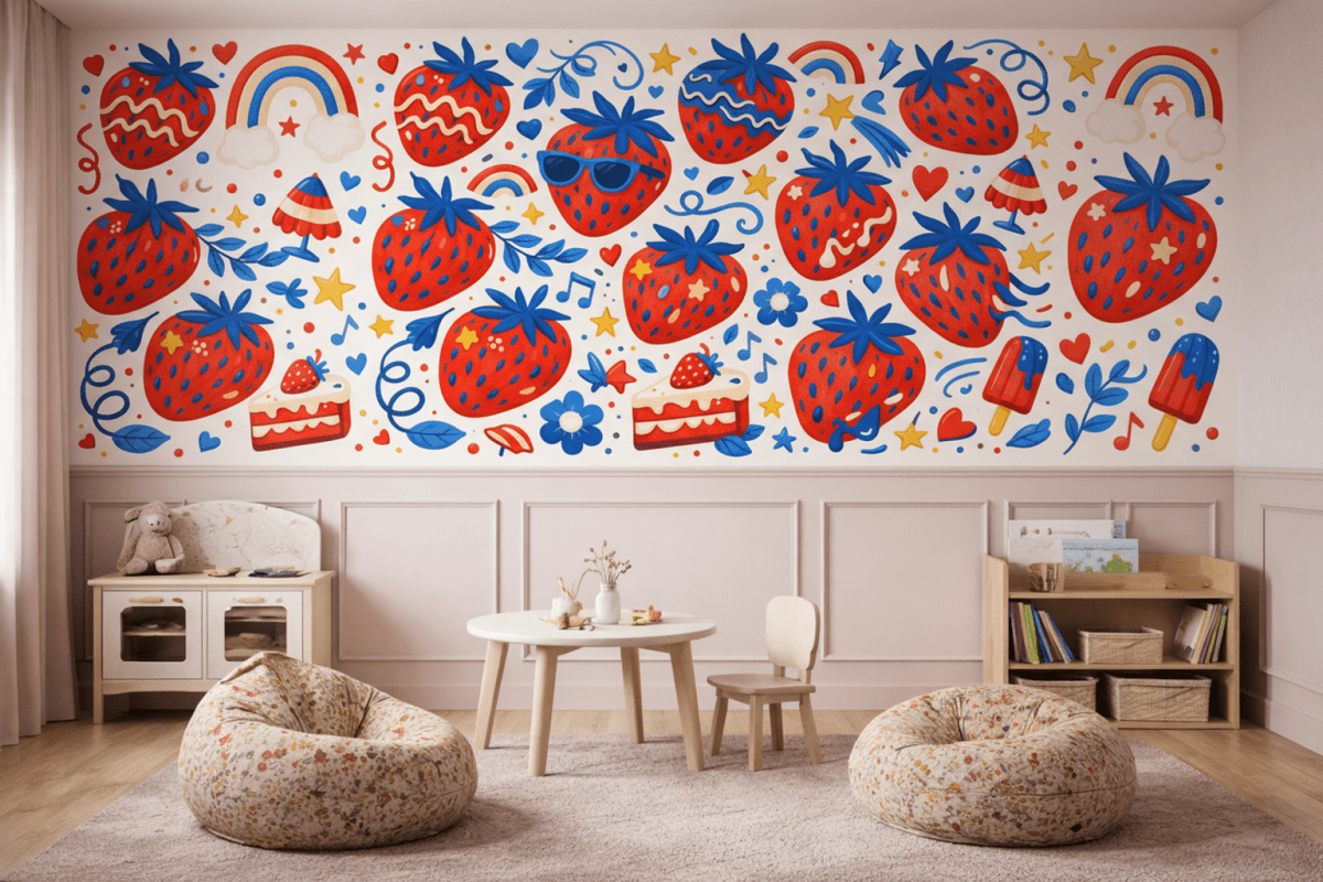 Strawberry Mural