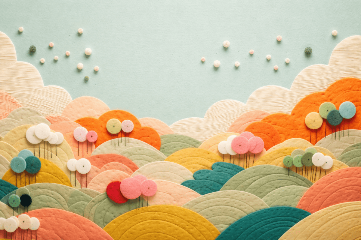 Pastel Rippled Hills