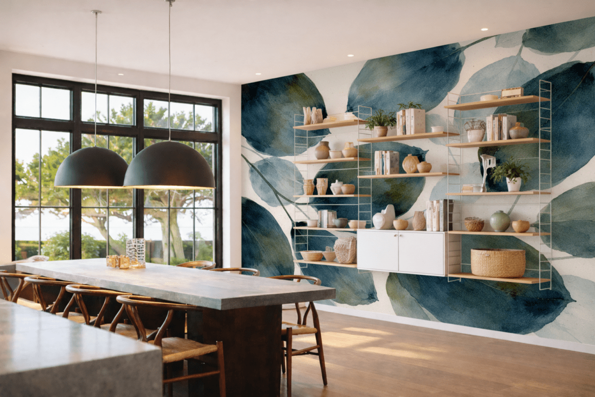 Verdant Indigo Foliage