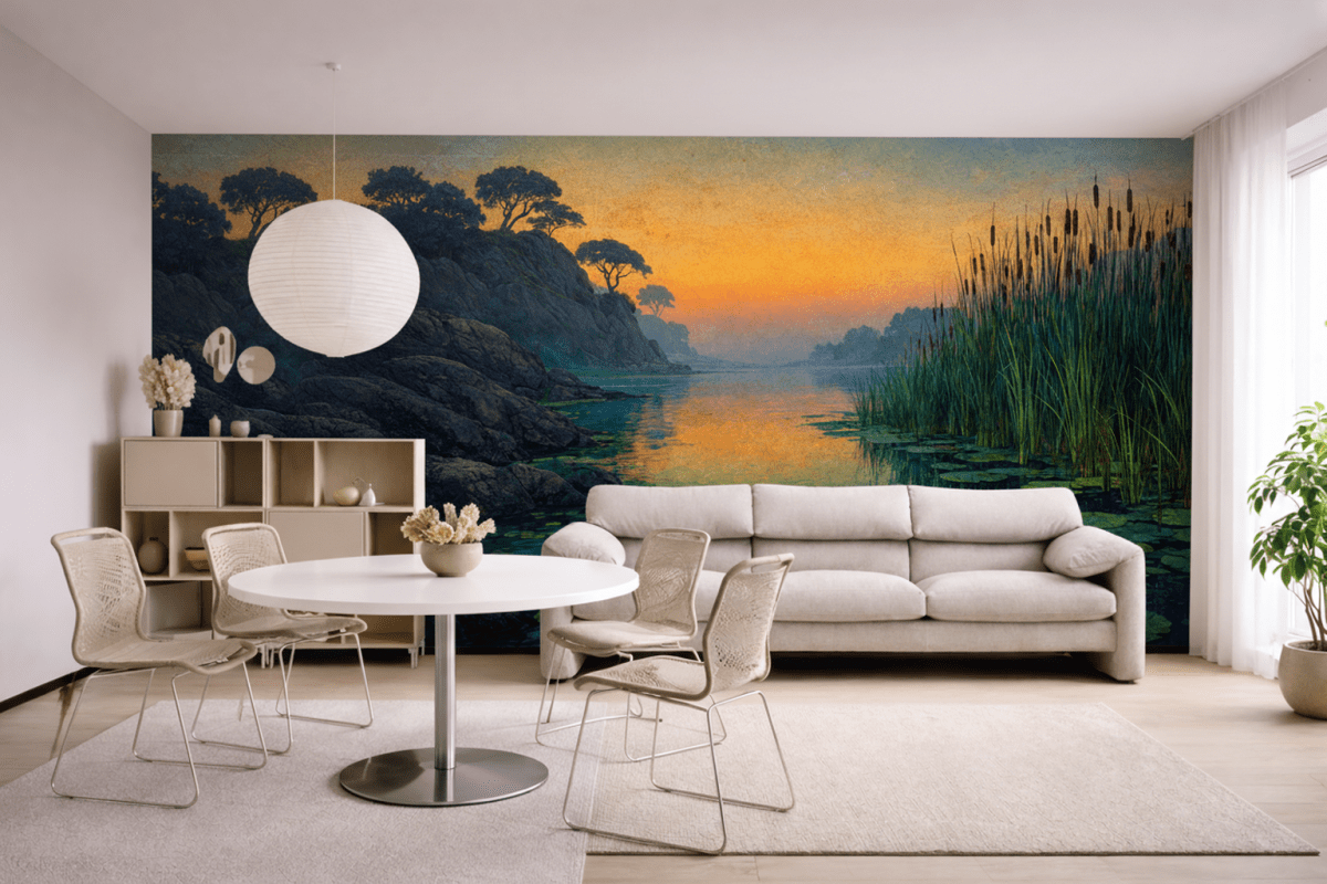 Frosted Riverbank Reflections