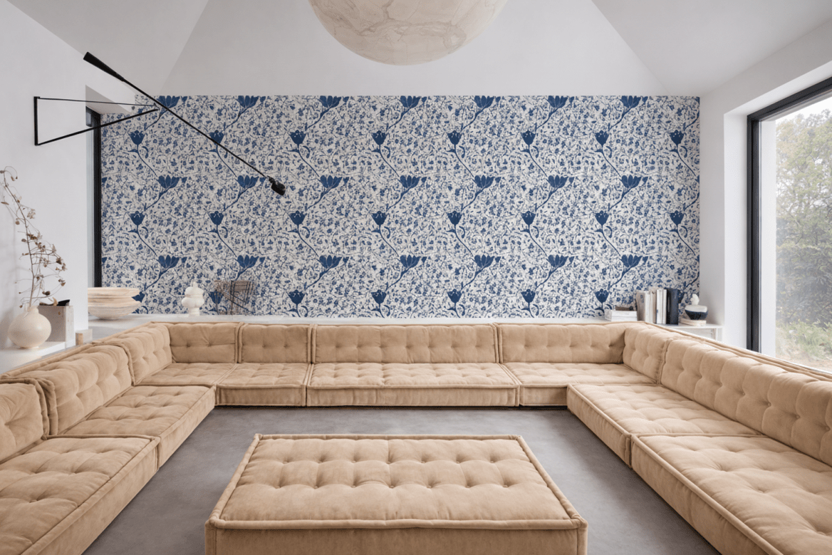 William Morris Navy Blooms
