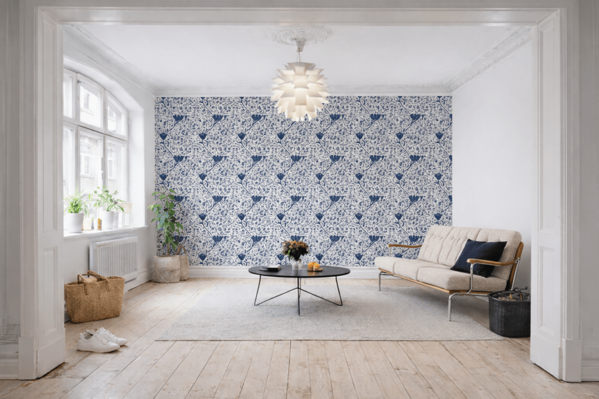 William Morris Navy Blooms