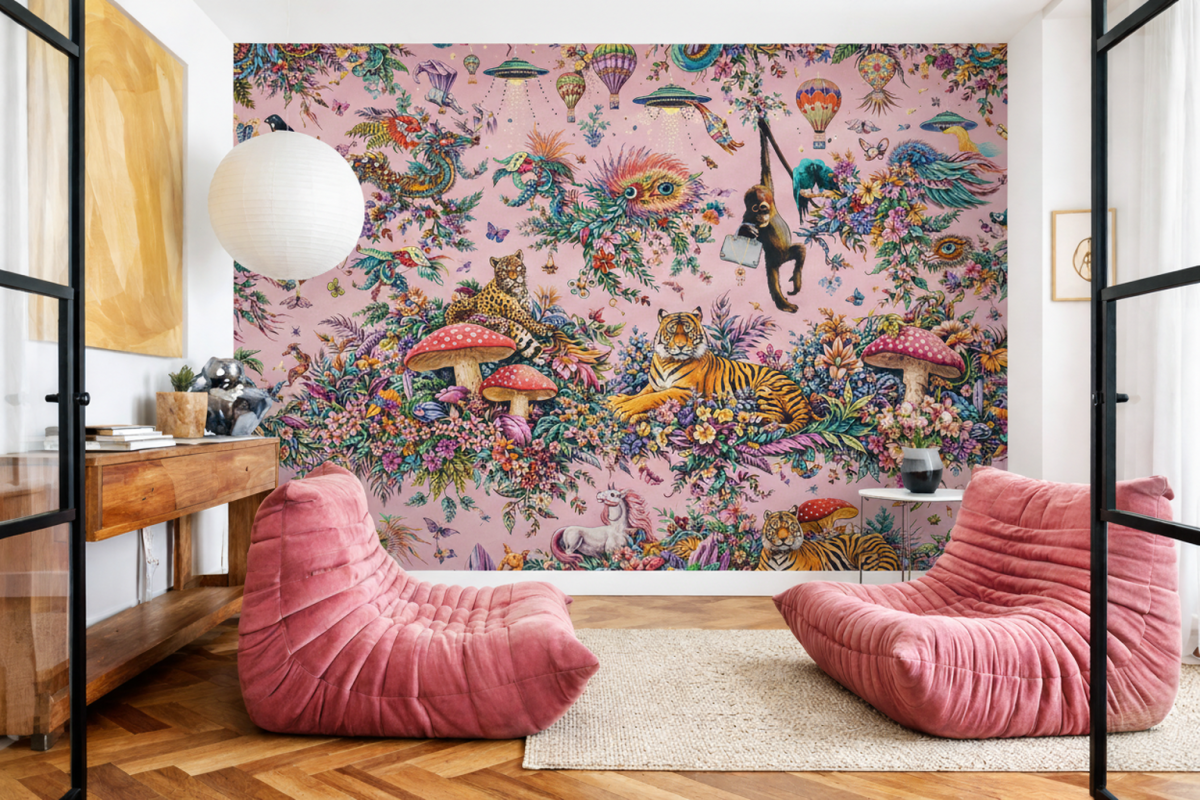 Whimsical Jungle Tapestry