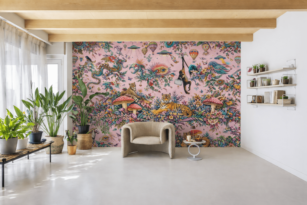 Whimsical Jungle Tapestry