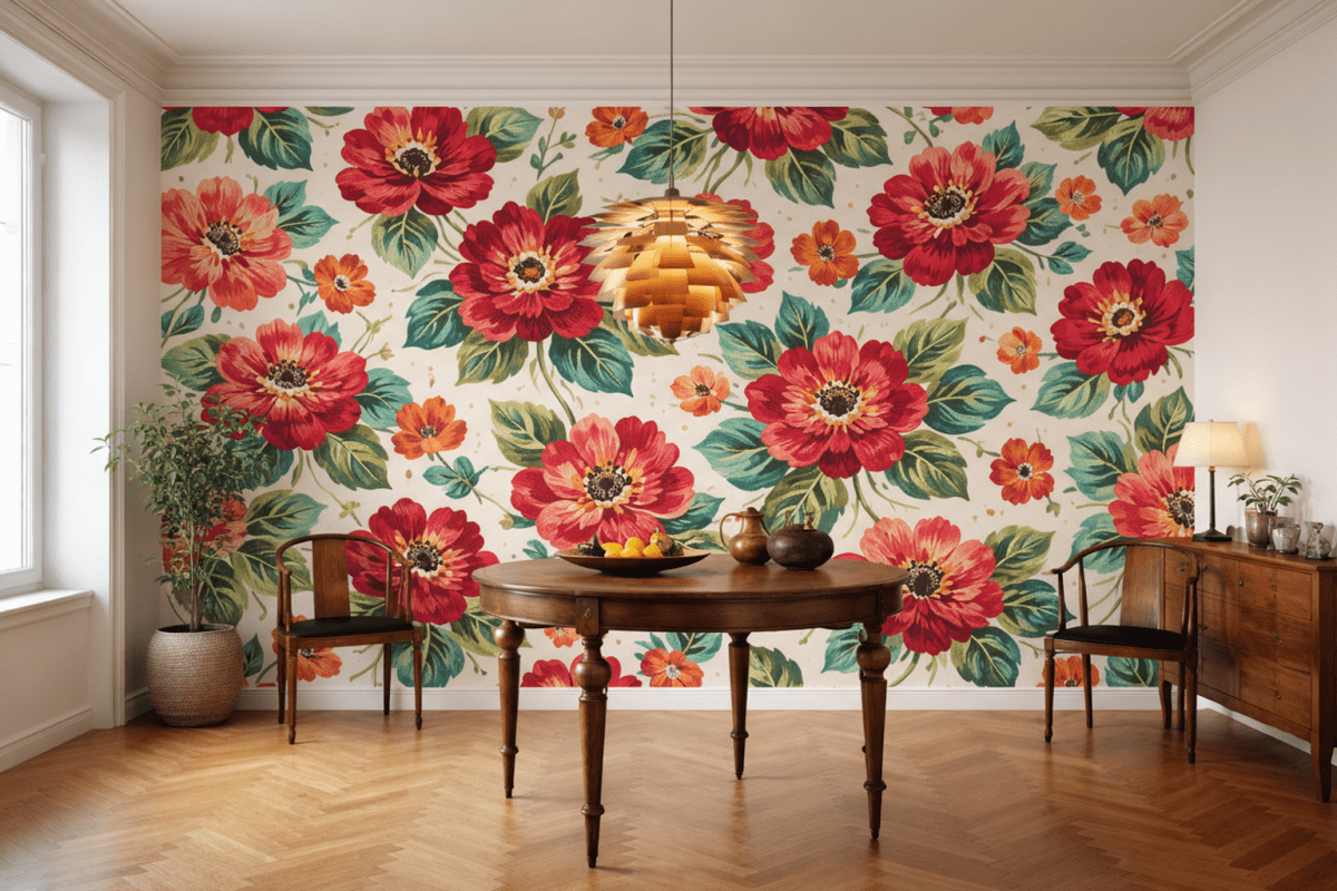 Verdant Floral Mosaic