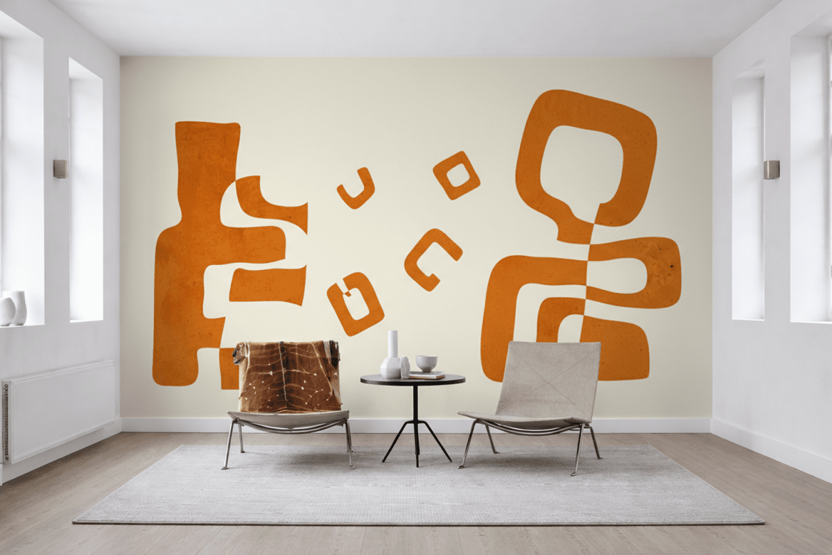 Ochre Geometric Whimsy