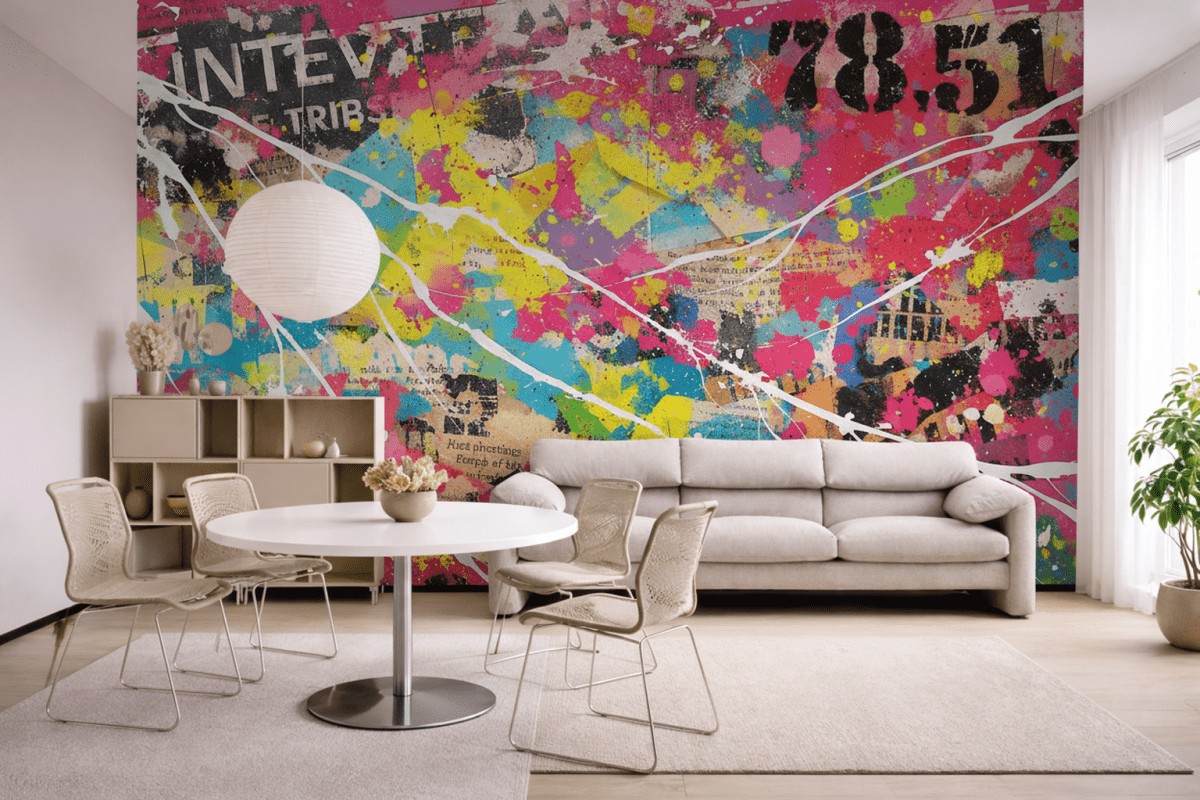 Vibrant Graffiti Cascade