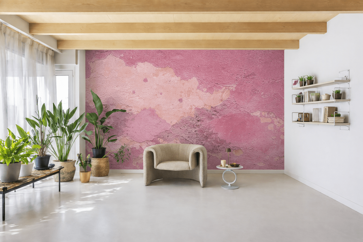 Rosy Textural Canvas
