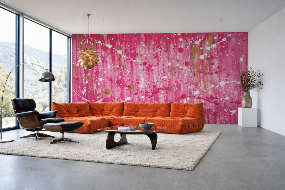 Splattered Silken Canvas