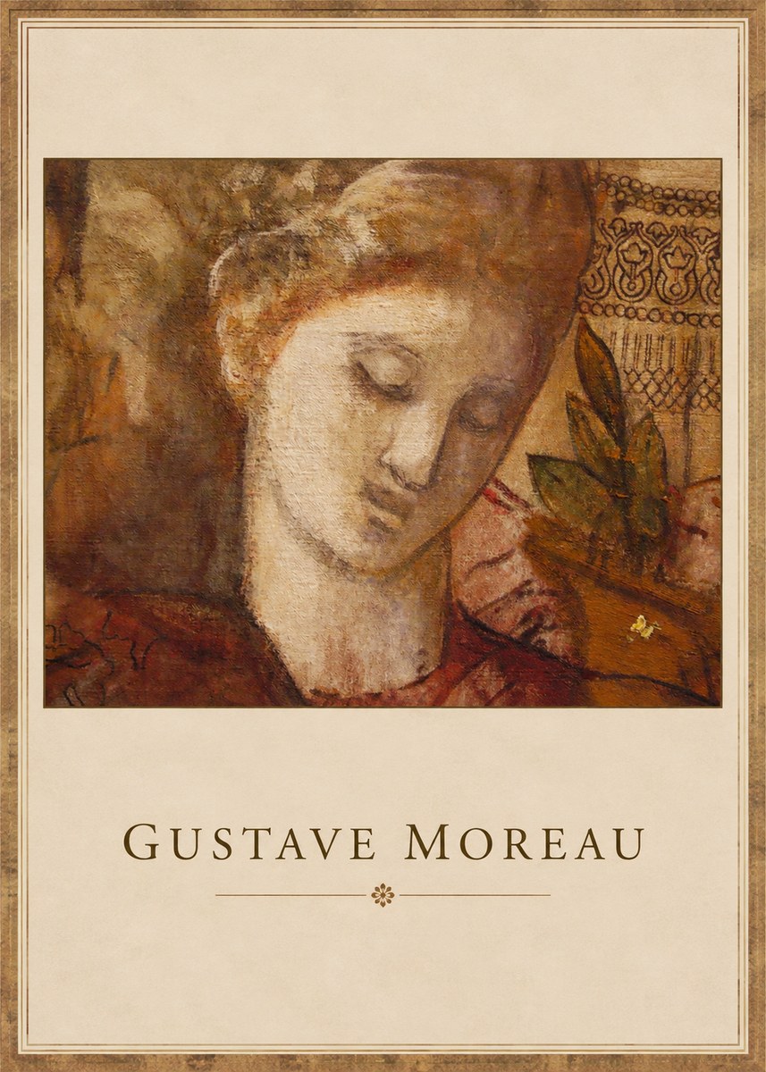 Gustave Moreau Female Head Study No1 - Poster