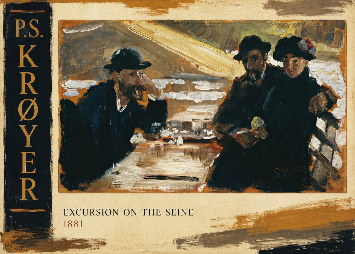 P.S. Krøyer Excursion on the Seine No5 - Poster