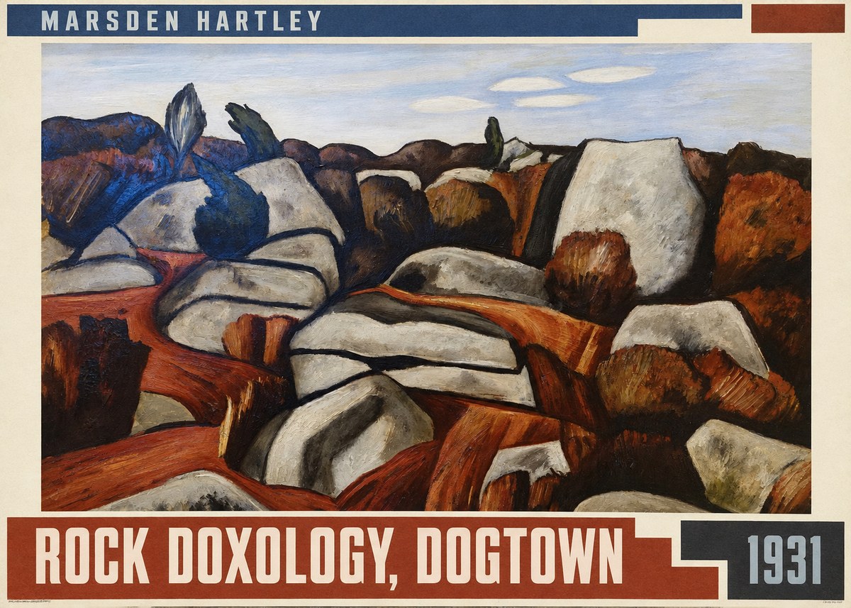 Marsden Hartley Rock Doxology, Dogtown No5 - Poster