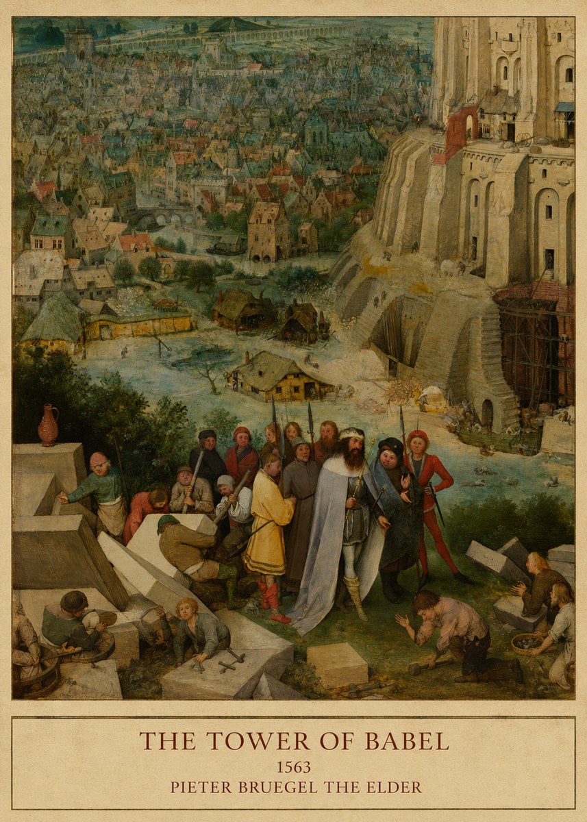 Pieter Bruegel The Tower of Babel I No4 - Poster