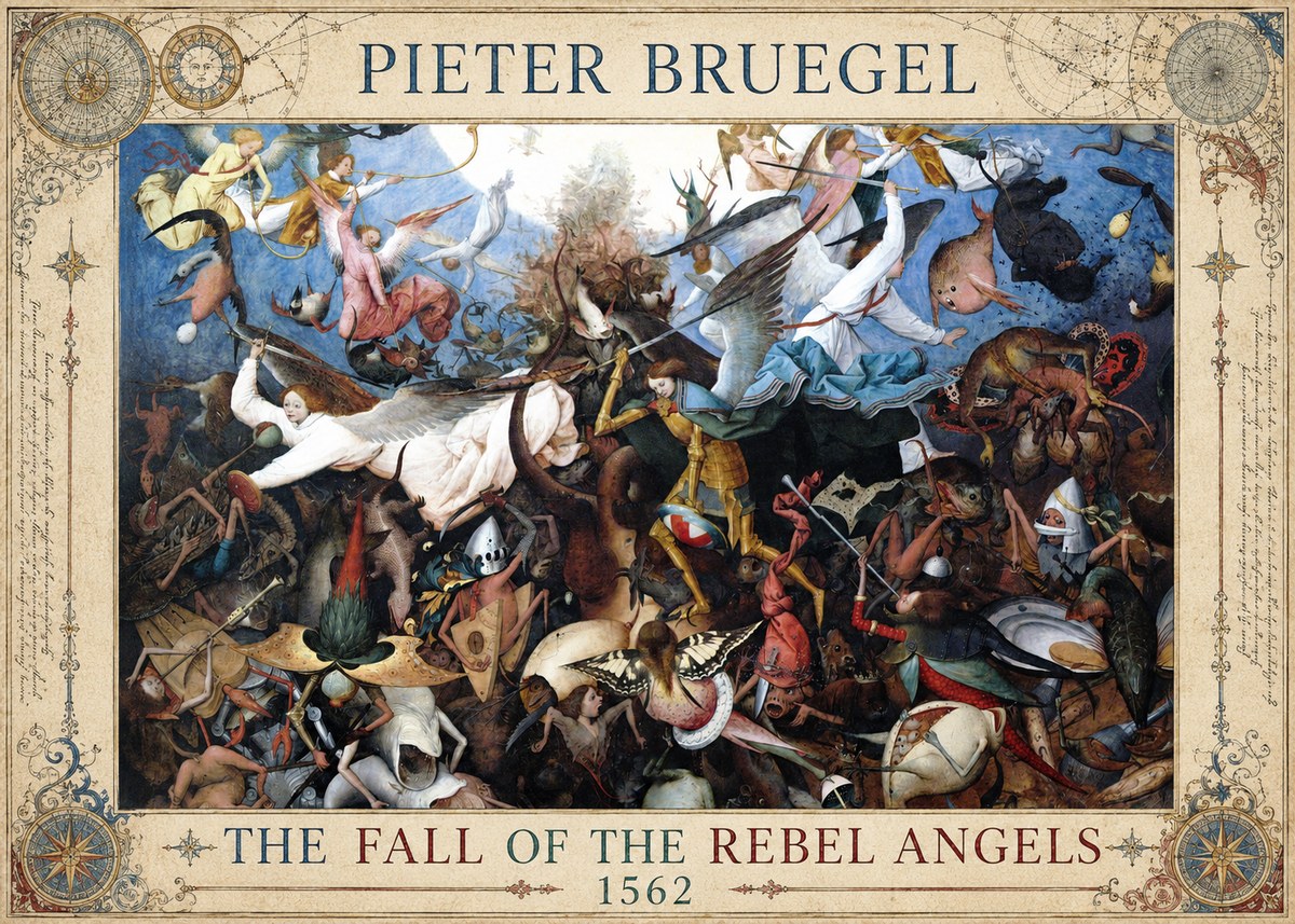 Pieter Bruegel The Fall of the Rebel Angels I No5 - Poster