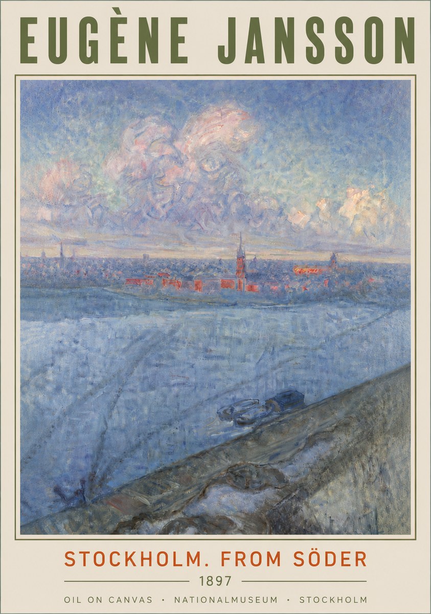 Eugène Jansson Stockholm. from Söder No4 - Poster