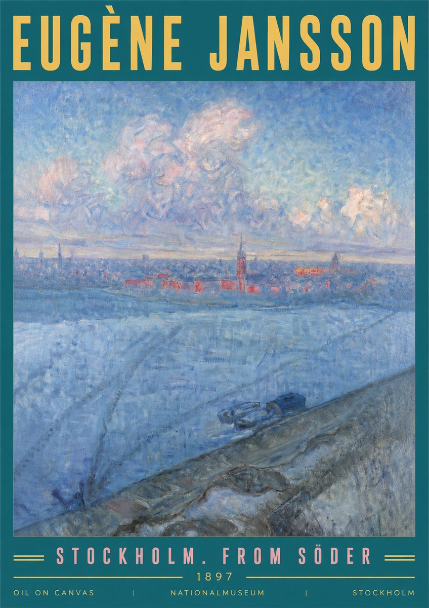 Eugène Jansson Stockholm. from Söder No5 - Poster
