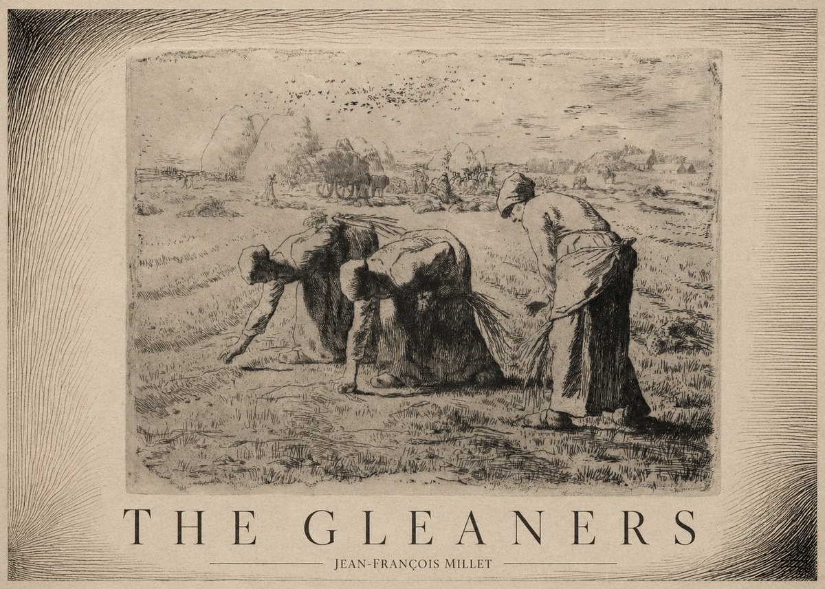 Jean-François Millet The Gleaners No6 - Poster